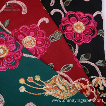 Hot Sale Cheap Woven Floral Embroidery 100%Rayon Fabric